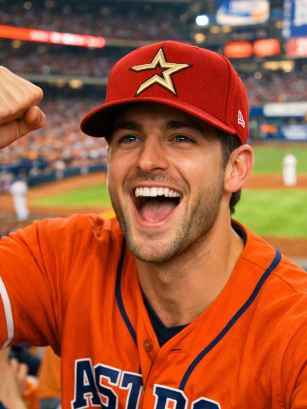Astros New Era 59FIFTY Fitted Cap Size 7 3/8 – Official MLB Red Hat